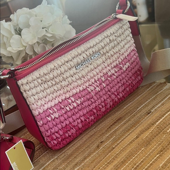 Michael Kors Pink and Cream Ombre Crossbody Bag - Picture 6 of 16